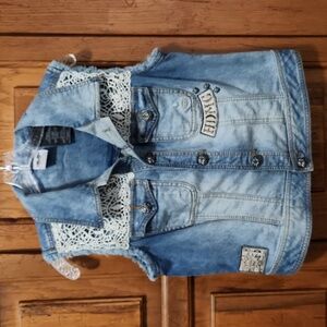 Harley Davidson Denim Vest, size Large